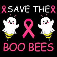 Breast Cancer Save The Boo Bees Halloween Backpack