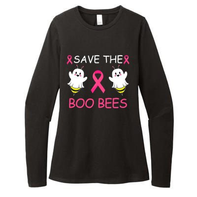 Breast Cancer Save The Boo Bees Halloween Womens CVC Long Sleeve Shirt