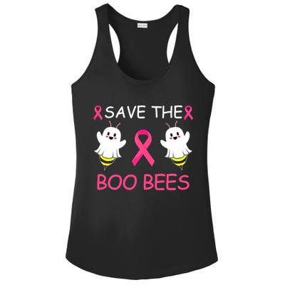 Breast Cancer Save The Boo Bees Halloween Ladies PosiCharge Competitor Racerback Tank