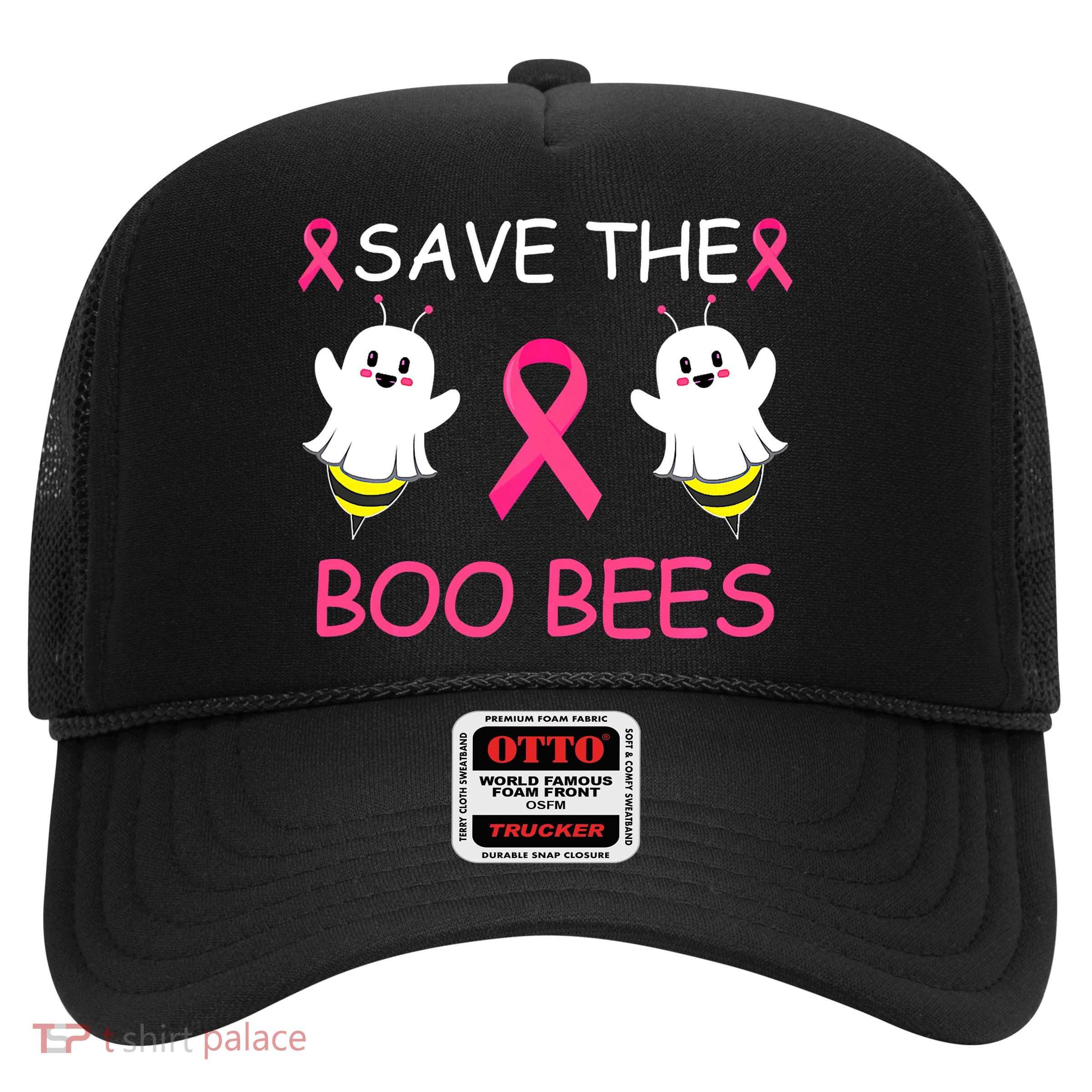 Breast Cancer Save The Boo Bees Halloween Trucker Hat