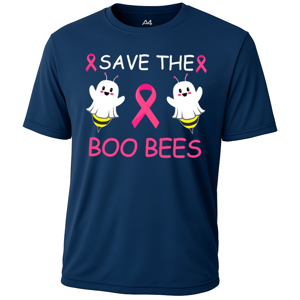Breast Cancer Save The Boo Bees Halloween Cooling Performance Crew T-Shirt