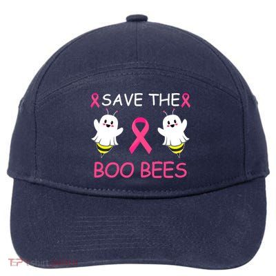 Breast Cancer Save The Boo Bees Halloween 7-Panel Snapback Hat