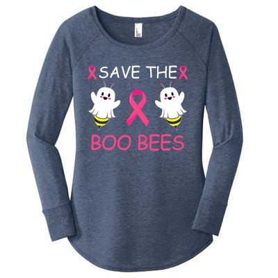 Breast Cancer Save The Boo Bees Halloween Women's Perfect Tri Tunic Long Sleeve Shirt