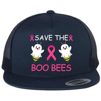 Breast Cancer Save The Boo Bees Halloween Flatbill Hat