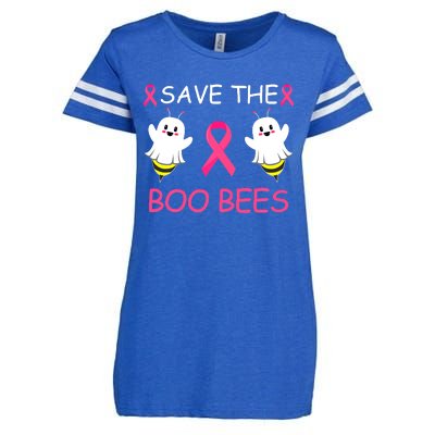 Breast Cancer Save The Boo Bees Halloween Enza Ladies Jersey Football T-Shirt