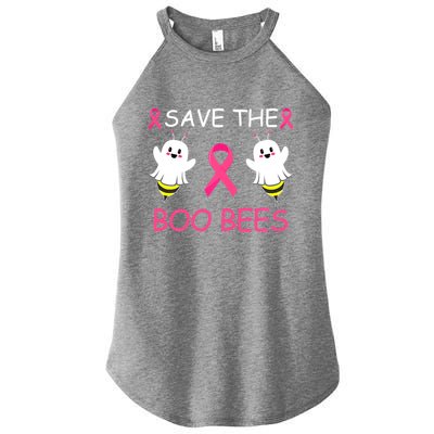 Breast Cancer Save The Boo Bees Halloween Women's Perfect Tri Rocker Tank