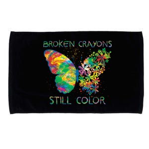 Broken Crayons Still Colors Tal Health Awareness Great Gift Microfiber Hand Towel