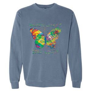 Broken Crayons Still Colors Tal Health Awareness Great Gift Garment-Dyed Sweatshirt