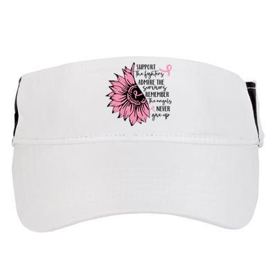 Breast Cancer Sunflower Pink Ribbon Supporter Cancer Fighter Adult Drive Performance Visor