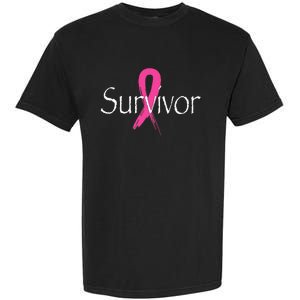 Breast Cancer Survivor Pink Ribbon Awareness Month Garment-Dyed Heavyweight T-Shirt