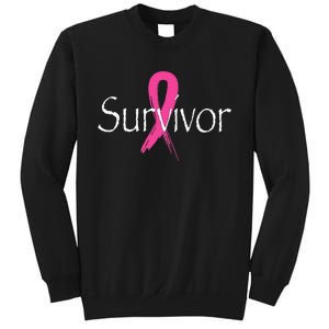 Breast Cancer Survivor Pink Ribbon Awareness Month Sweatshirt