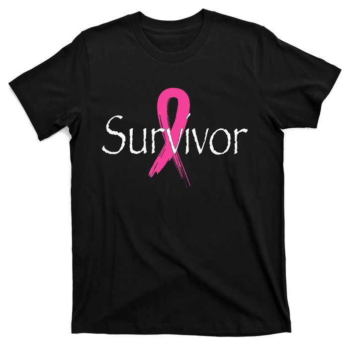 Breast Cancer Survivor Pink Ribbon Awareness Month T-Shirt