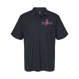 Breast Cancer Survivor Pink Ribbon Awareness Month Softstyle Adult Sport Polo