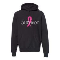 Breast Cancer Survivor Pink Ribbon Awareness Month Premium Hoodie