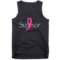 Breast Cancer Survivor Pink Ribbon Awareness Month Tank Top