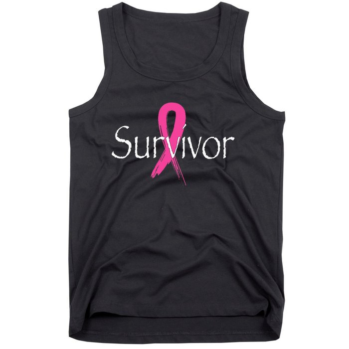 Breast Cancer Survivor Pink Ribbon Awareness Month Tank Top