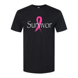 Breast Cancer Survivor Pink Ribbon Awareness Month Softstyle CVC T-Shirt