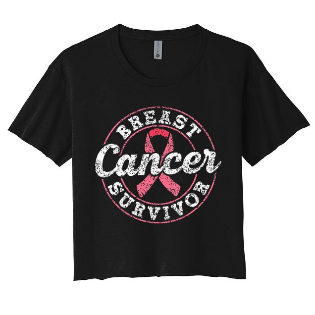 Breast Cancer Survivor Pink Awareness Fight Breast Cancer Crop Top