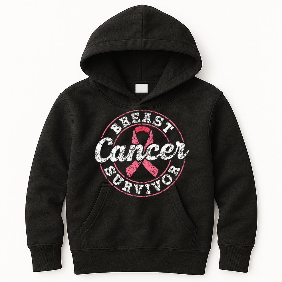 Breast Cancer Survivor Pink Awareness Fight Breast Cancer Kids Hoodie