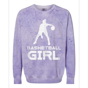 Basketball Cute Sports Lover Baller Player Women Colorblast Crewneck Sweatshirt