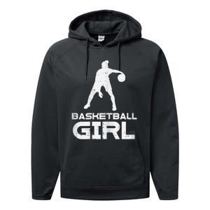 Basketball Cute Sports Lover Baller Player Women Performance Fleece Hoodie