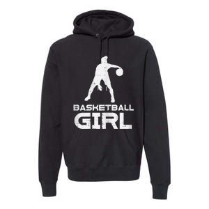 Basketball Cute Sports Lover Baller Player Women Premium Hoodie