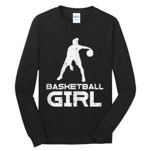 Basketball Cute Sports Lover Baller Player Women Tall Long Sleeve T-Shirt