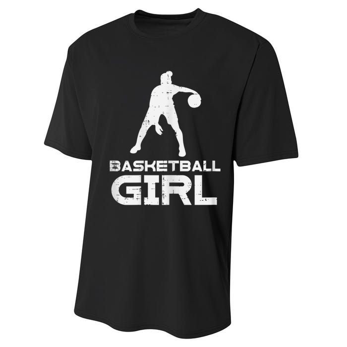 Basketball Cute Sports Lover Baller Player Women Performance Sprint T-Shirt