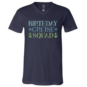 Birthday Cruise Squad Cruising Trip Party Vacation Birthday V-Neck T-Shirt