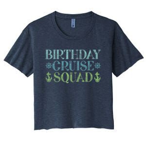 Birthday Cruise Squad Cruising Trip Party Vacation Birthday Women's Crop Top Tee