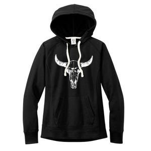 Boho Cow Skull Wild West Western Women's Fleece Hoodie