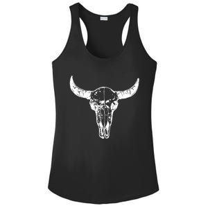 Boho Cow Skull Wild West Western Ladies PosiCharge Competitor Racerback Tank