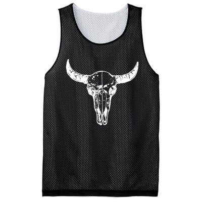 Boho Cow Skull Wild West Western Mesh Reversible Basketball Jersey Tank