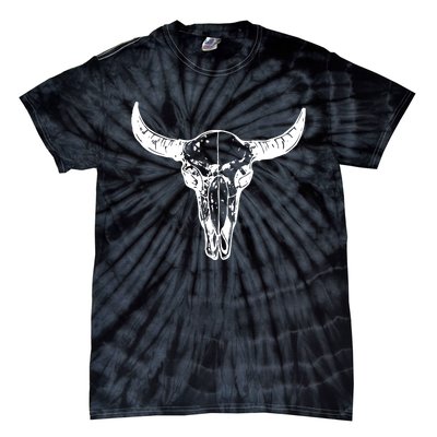 Boho Cow Skull Wild West Western Tie-Dye T-Shirt