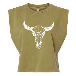 Boho Cow Skull Wild West Western Garment-Dyed Women's Muscle Tee