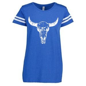 Boho Cow Skull Wild West Western Enza Ladies Jersey Football T-Shirt