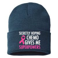 Breast Cancer Secretly Hoping Chemo Gives Me Superpowers Sustainable Knit Beanie