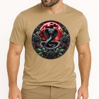 Black Cobra Snake Goth Roses and Red Moon Performance Shirt