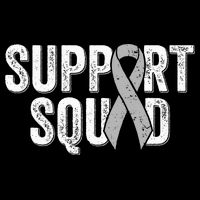 Brain Cancer Support Squad Friend Family Support Ribbon Cooling Performance Crew T-Shirt