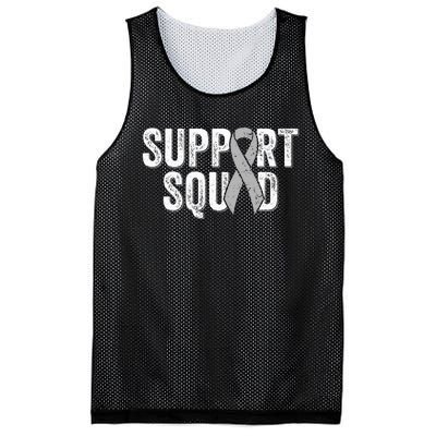 Brain Cancer Support Squad Friend Family Support Ribbon Mesh Reversible Basketball Jersey Tank