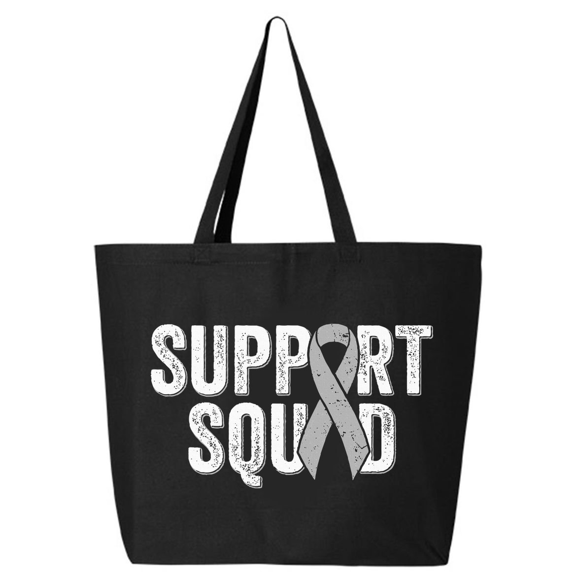 Brain Cancer Support Squad Friend Family Support Ribbon 25L Jumbo Tote