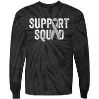 Brain Cancer Support Squad Friend Family Support Ribbon Tie-Dye Long Sleeve Shirt