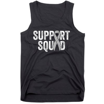 Brain Cancer Support Squad Friend Family Support Ribbon Tank Top