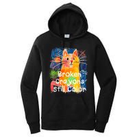 Broken Crayons Still Color Cat Teacher Women's Pullover Hoodie