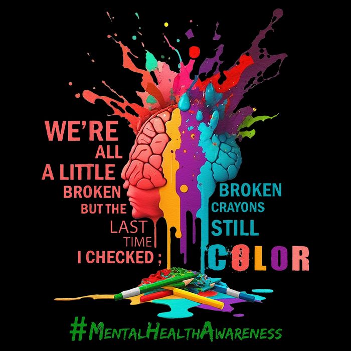 Broken Crayons Still Color Mental Health Awareness Matters Cooling Performance Crew T-Shirt