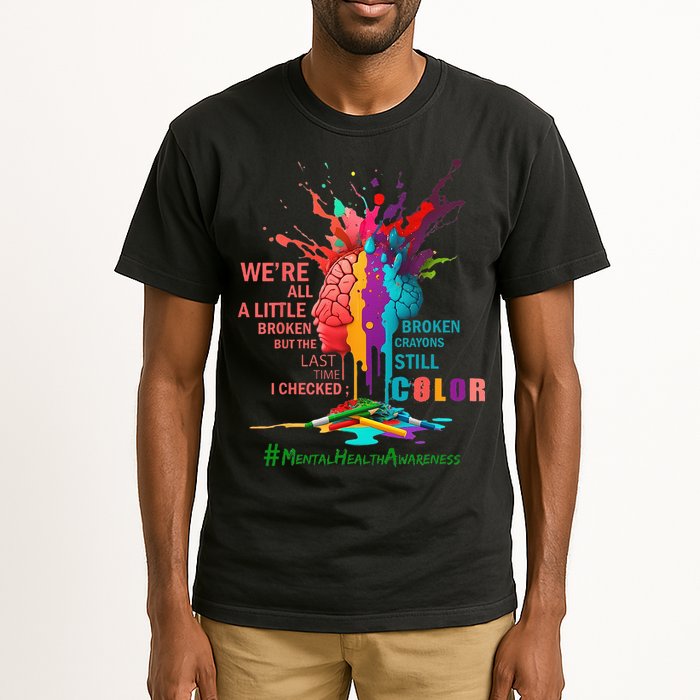 Broken Crayons Still Color Mental Health Awareness Matters Tall T-Shirt