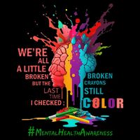 Broken Crayons Still Color Mental Health Awareness Matters Tall T-Shirt