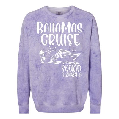 Bahamas Cruise Squad 2024 Bahamas Holiday Family Matching Colorblast Crewneck Sweatshirt