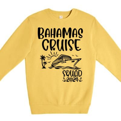 Bahamas Cruise Squad 2024 Bahamas Holiday Family Matching Premium Crewneck Sweatshirt