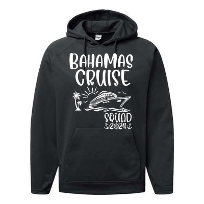 Bahamas Cruise Squad 2024 Bahamas Holiday Family Matching Performance Fleece Hoodie